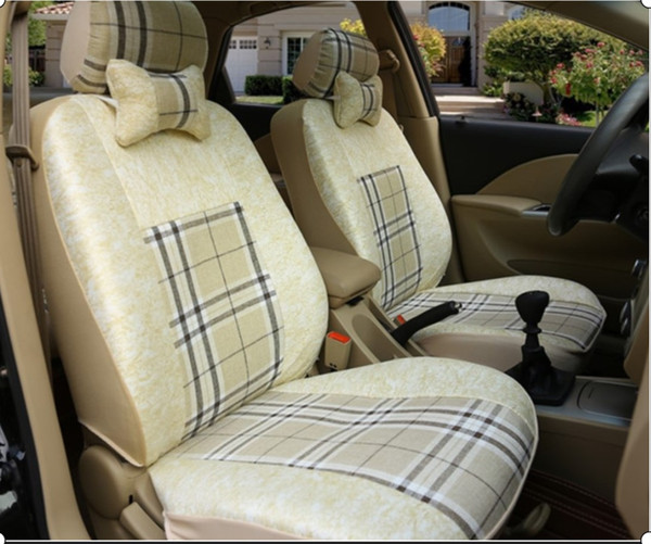 Linen Cloth Car Seat Covers for Land Rover Velar 2017 2018 Seat Cover Set Linen Cloth Covers for Cars Cushion Protection