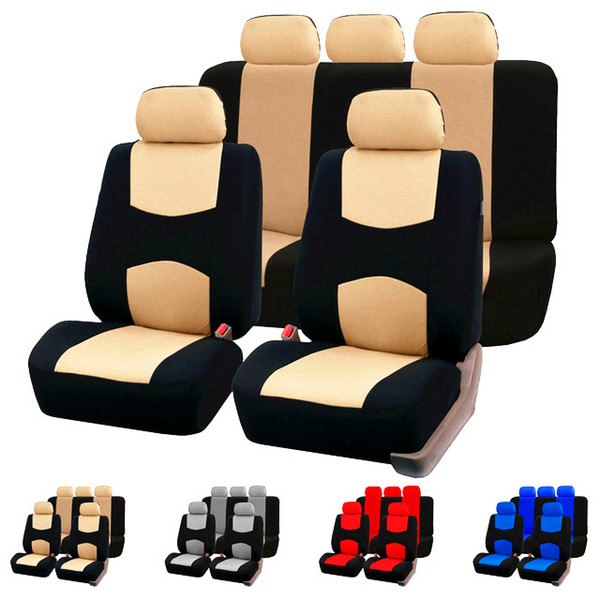 Auto Interior Acessórios de Decoração Assento de Carro Protetor Universal Car Front Rear Seat Covers Full Set Sporty Washable