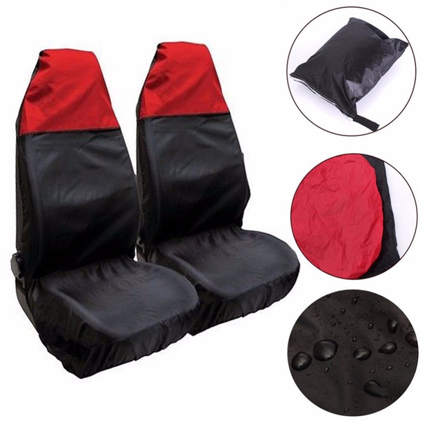 2017 Universal Car Seat Cover Front Oil Proof Auto Vehicle Protectors with Storage Bag Organizer for Most Automobiles Microbus