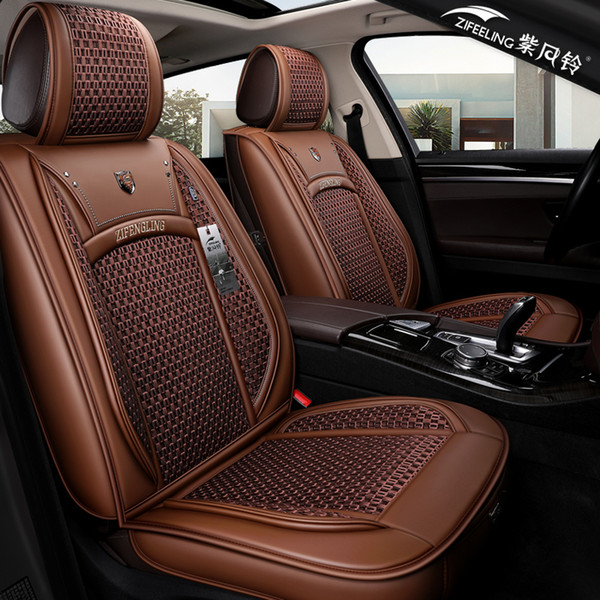 Universal Car Accessories Seat Covers For Trucks Durable PU Leather Five Seats Covers For SUV Full Surrounded Design High Quality