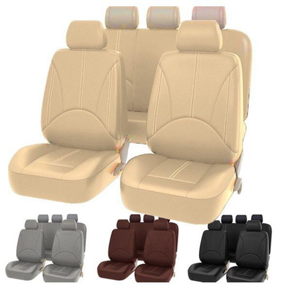 New Universal Car Seat Cover Pu Leather Double Front Seat Covers Fittings Crossovers Sedans Auto Interior Car Accessories Seat Protector