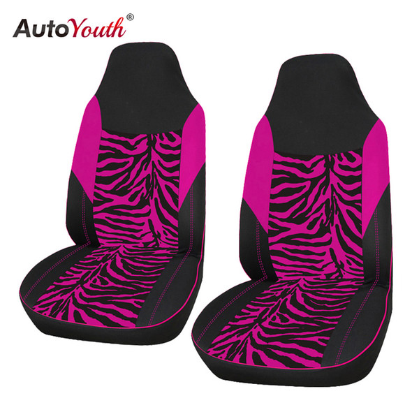 AUTOYOUTH Velvet Fabric Pink Zebra Car Seat Cover Universal Fits Most Car SUV Styling Interior Accessories Seat Cover