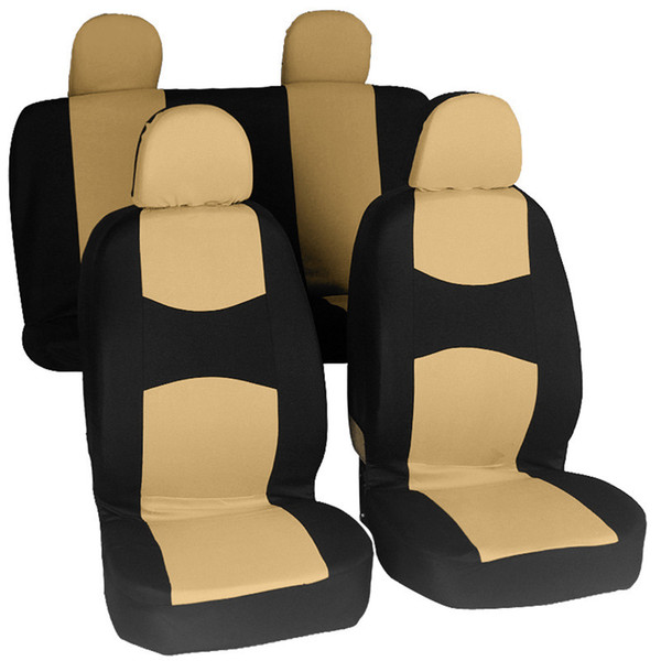 9 Pcs/set Detachable Anti Slip Seat Cover Double Stitched Reusable Universal Auto Elastic Band Dirt Proof Headrests Soft