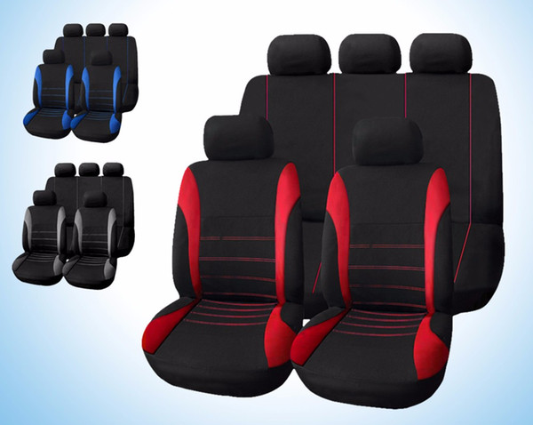 Universal Car Seat Cover 9 Set Full Seat Covers for Crossovers Sedans Auto Interior Styling Decoration Protect High Quality Free Shipping