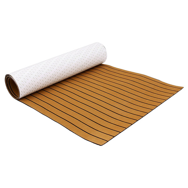 new fashion boat decking sheet 94.5 x 35.4 inch 6mm thick non-skid eva foam teak self-adhesive yacht deck pad mat