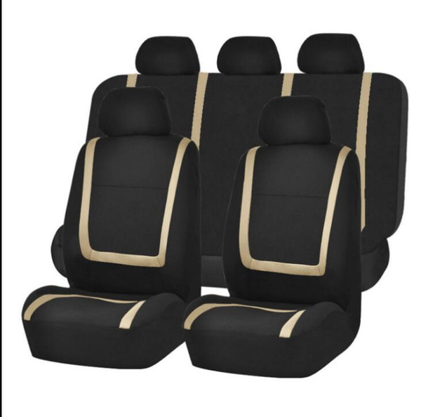 wholesale Embroidery Car Seat Covers Set Universal Fit Most Cars Covers with line Styling Car Seat Protector Auto Interior Decoration