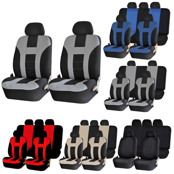 9pcs/4pcs Car Seat Cover Universal Classic Fashion Style Seat Protector Four Seasons Car-styling Auto Interior Accessories