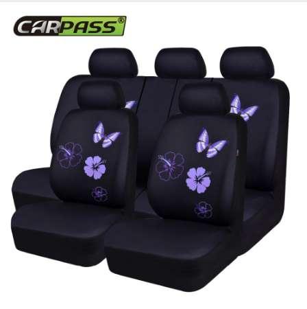 Car-pass Universal Car Seat Cover Fit Most Cars Butterfly Pink Blue Purple Interior Accessories Automobiles Seat Covers Protect