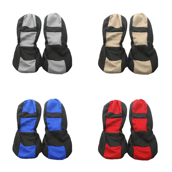 4Pcs Universal Four Seasons Car Seat Covers Auto Seat Styling Accessories Red Blue Beige And Gray Color Breathable Easy To Clean