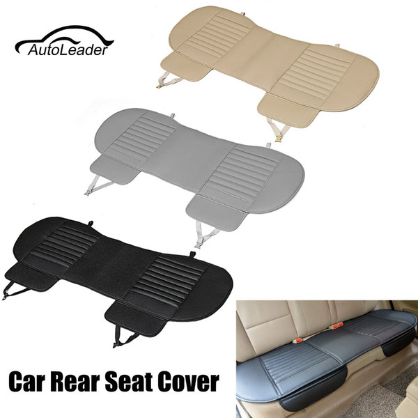 Freeshipping Universal Bamboo Charcoal Cushion Pad PU Leather Car Rear Seat Cover Four Seasons Breathable Therapy Mat Black Grey Beige