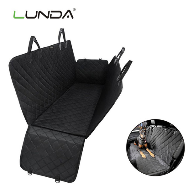 LUNDA Universal Vehicle Pet Seat Cover Nonslip Folding Rear Back Cushion Car Mat Multi-functional with Hammock Design Car Seat-Cover