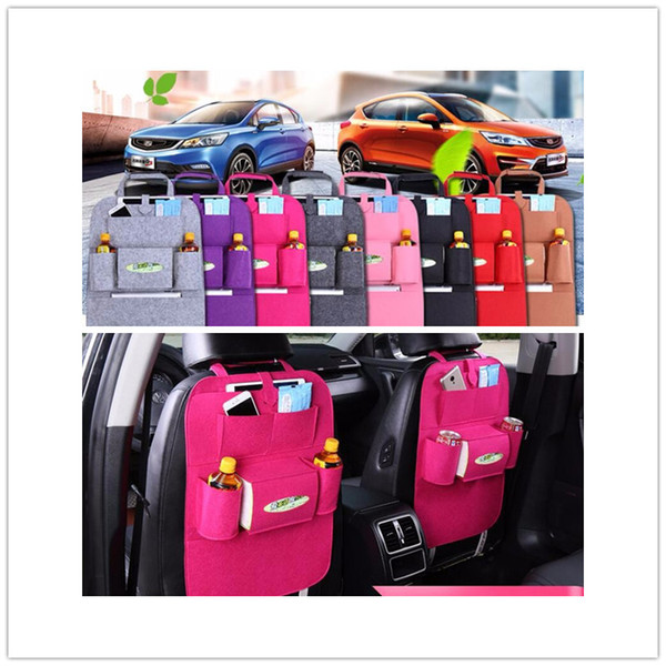 Felt Multifunction Hanging Organizer Car Sundries Holder Multi-Pocket Travel Storage Bag Hanger Backseat Organizing Box 8 colors