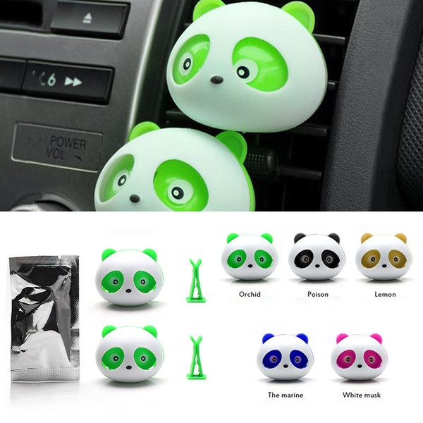 Mini car outlet perfume,lovely panda car outlet perfume, Air Purifier Freshener Humidifier, Car Fresh supplies,2pc/set,Free Fast Shipping