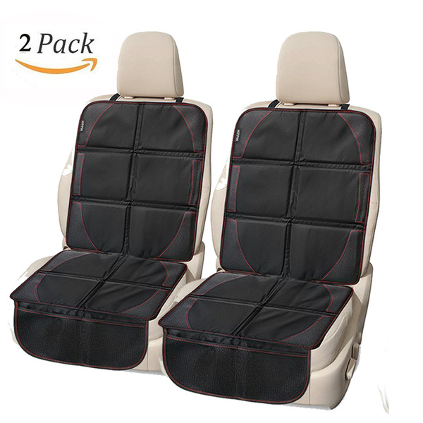 2 Pcs Car Seat Protector Black Waterproof Universal Foldable Car Seat Cover Protector with Thickest Padding for Child & Baby Cars Seats