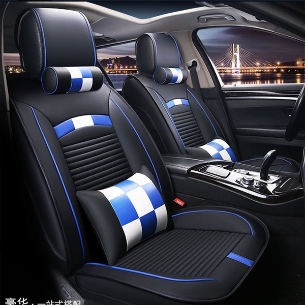 Universal Fit Car Interior Accessories Seat Covers For Sedan PU Leather Adjuatable Five Seats Full Surround Design Seat Cover For SUV