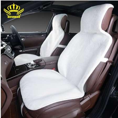 NEW For 2 Front car seat covers faux fur cute car interior accessories cushion cover styling winter new plush car pad seat cover