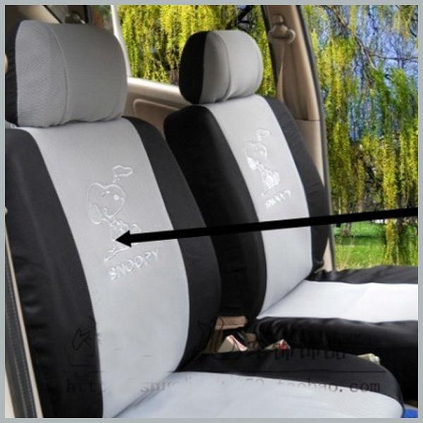 1 x Universal Auto Car Seat Cover Snoopy Seat Cover 4 Seasons Use Gray Color with 7 pcs items Free Shipping Cheap Price order<$18no track