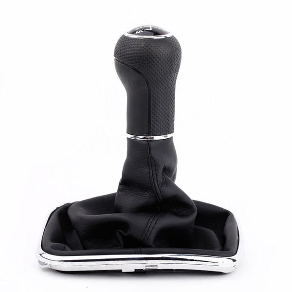 New 6 Speed Car Gear Knob Cover Shift Gaitor Boot Black PU Leather for VW Golf Bora Jetta GTi MK4 1999-2004 order<$18no track