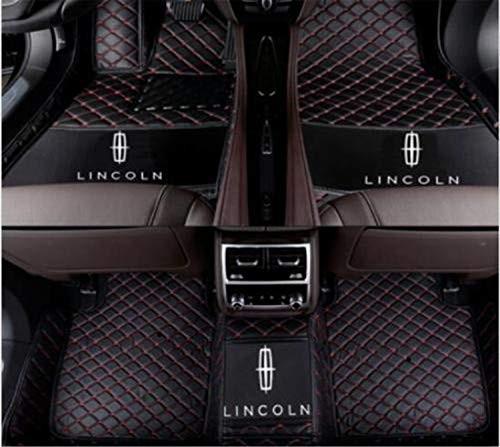 Custom Fit Luxury XPE Leather 3D Full car Floor Mats Waterproof for Lincoln Continental MKC MKT MKS MKX MKZ bakc and red Az