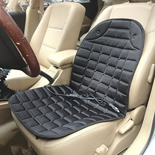 Winter Car Heated Seat Cushion Hot Cover Auto 12V Heating Warmer Pad Black with Cigarette Lighter