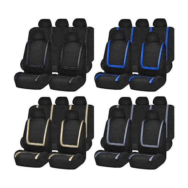 wholesale 9pcs Detachable Washable Knitted Auto Seat Covers for Car Sedan Truck Van Universal Vehicle Seat Protective Covers Car-styling