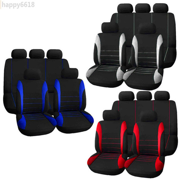 9pcs/ Set car Covers uitable for most 5 seat automobiles Universal Crossovers Sedans Auto Interior Styling Decoration Protector