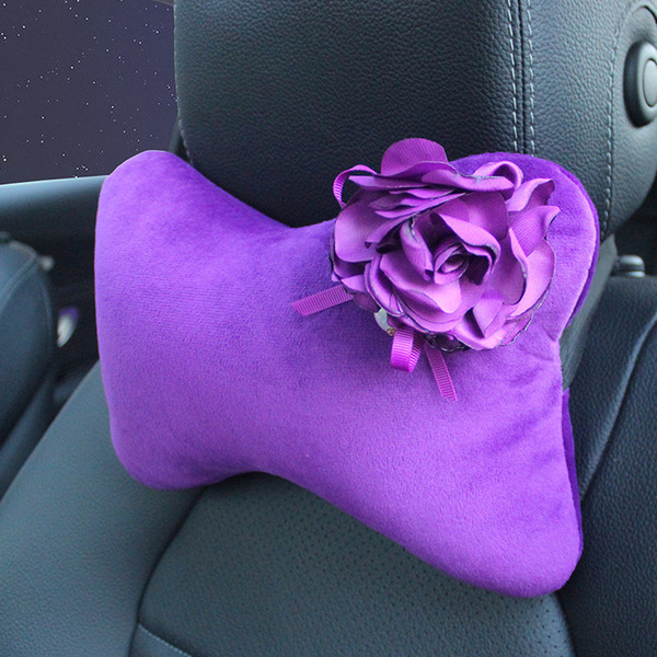 nterior Accessories Automobiles Seat Covers Purple Crystal Diamond Car Interior Accessories Flower Steering Wheel Cover Headrest Waist Su...