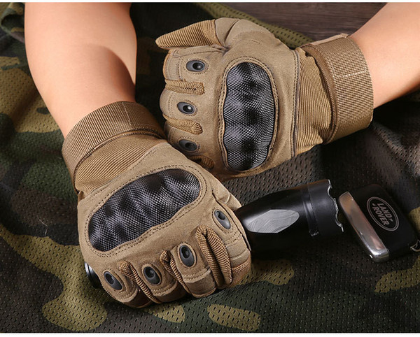 Tactical Gloves for Men Shooting Full Finger Gloves Outdoor Sports Paintball Carbon Hunting Hard Knuckle Gloves mk346