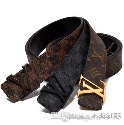 Louis
Vuitton
LV hot Luxury Genuine leather ceinture Belts Fashion big bead buckle belt mens womens belt free shipping