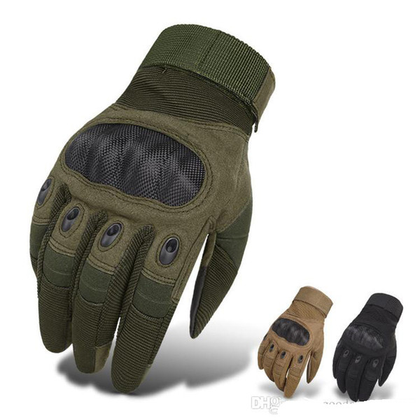 Anti-slip Tactical Gloves for Men Shooting Full Finger Gloves Outdoor Sports Paintball Carbon Hunting Hard Knuckle Gloves