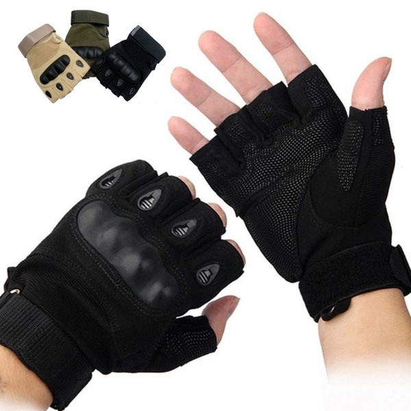 New Tactical Gloves Rubber Hard Knuckle 1/2 Finger Light Assault Gloves Tactical Fingerless Outdoor Gloves Half Finger Gloves.