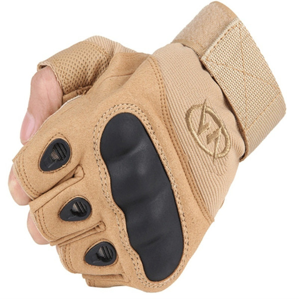 Outdoor Tactical Gloves Semi-finger Carbon Fiber Tortoise Shell Slip-resistant Gloves Fingerless Combat Camping Motorbike Gloves