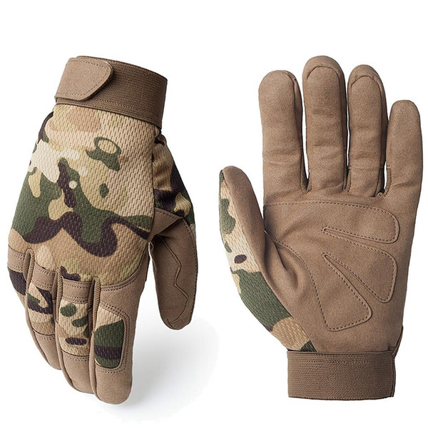 Multicam Outdoor Tactical Gloves Army Militar Bicycle Airsoft Hiking Climbing Shooting Paintball Camo Sport Full Finger Gloves
