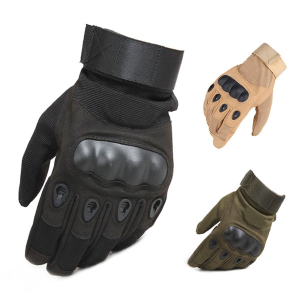 Anti-slip Tactical Gloves for Men Shooting Full Finger Gloves Outdoor Sports Paintball Carbon Hunting Hard Knuckle Gloves by DHL