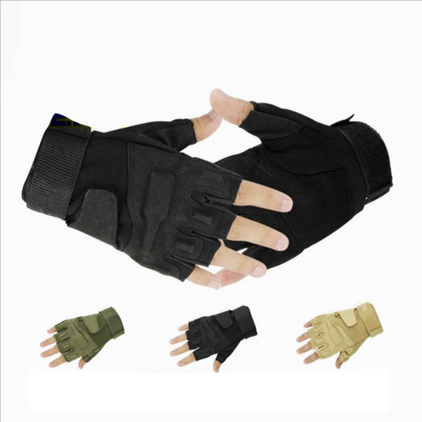 Men Tactical Gloves Outdoor Sport Rinding Gloves Male Special Black Hawk To Climbing Cycling Ski Snowboard Motorcycle Half Finger Gloves