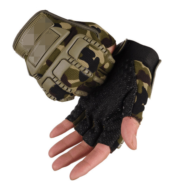 New Hard Knuckle Fingerless Half Finger Tactical Gloves Outdoor Cycling Mountaineering gloves