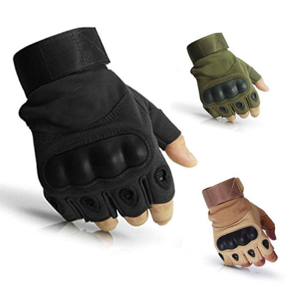 2018 Half finger Tactical Gloves Men Army Combat outdoor Hunting cycling 3 colors men sports gloves