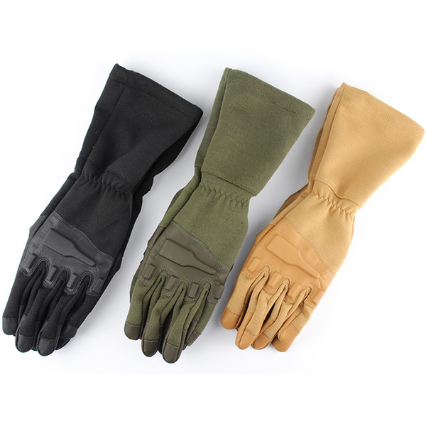 Men's Outdoor Paintball Airsoft Shooting Combat Slip-resistant Flame Resistant Cut resistant Kevlar King-size Full Finger Tactical Gloves