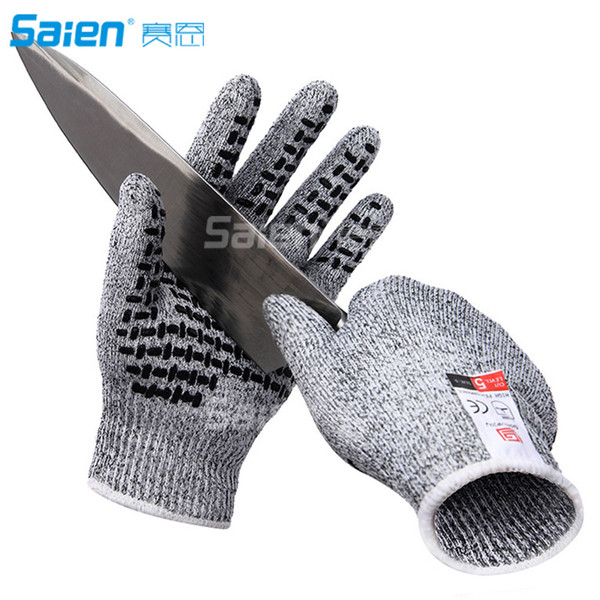 Cutting Protective Gloves - High Performance Level 5 Protection,EN388 Certified Hand Protection Silicone Non-Slip Gloves for Yard-work
