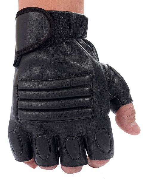 Army Combat Tactical Gloves Free Size Black Artificial Leather Half Finger Fitness Gloves Cycling Outdoor Sports Gloves