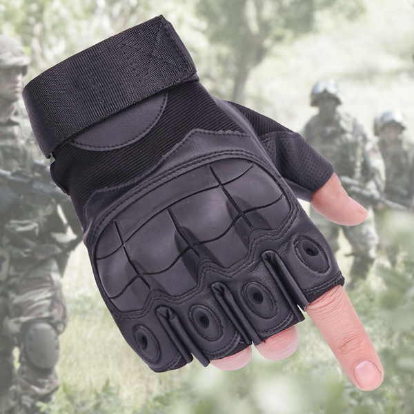 1 pair Sports cycling fitness Half Finger Gloves men outdoor tactical fans breathable anti-skid wear gloves