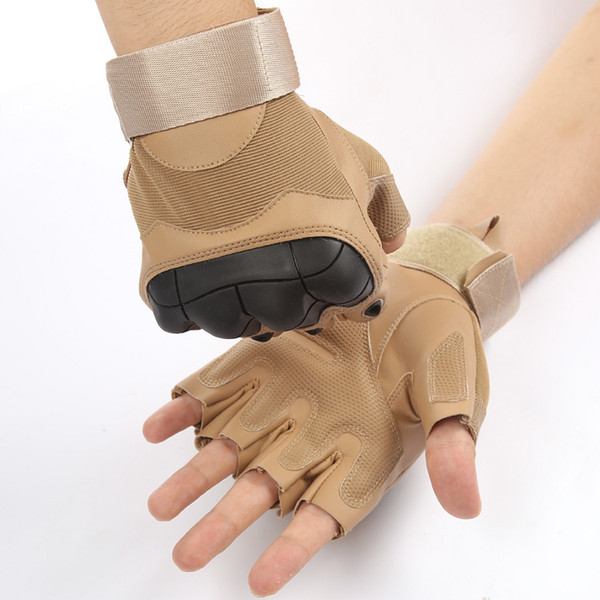 Outdoor Sports Tactical Gloves Shooting Half finger gloves Paintball Carbon Hunting Hard Knuckle Gloves Tactical equipment mk440