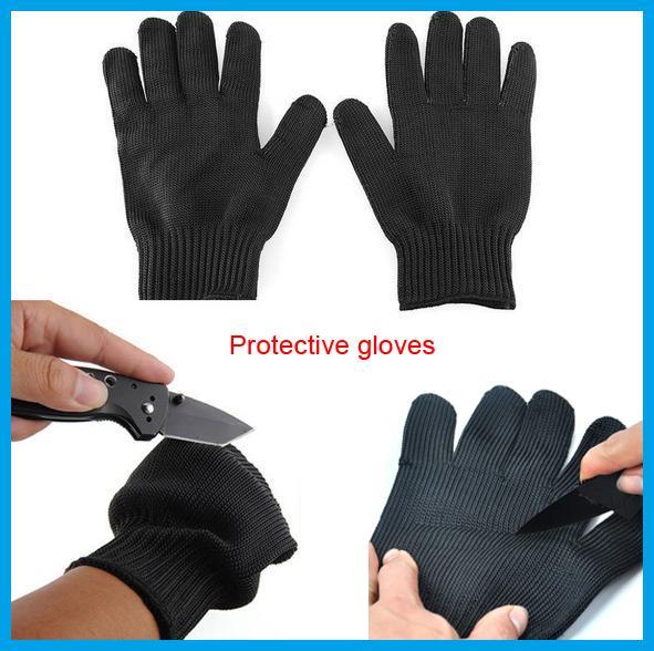 1 Pair Gloves Proof Protect Stainless Steel Wire Gloves Cut Metal Mesh Butcher Anti-cutting Breathable Gear Safety & Survival