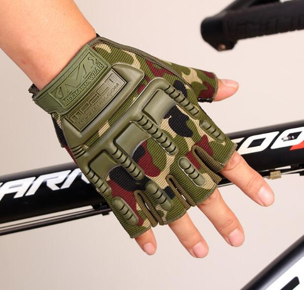 Army mitt gloves men's summer thin half tactical gloves half finger gloves combat riding sports fitness