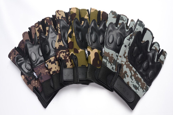 Unisex Half Finger Tactical Gloves Anti-skid Cycling Outdoor Sports Gym Climbing Gloves Army Combat Fitness Gloves