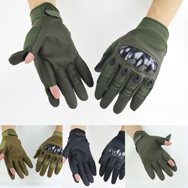 Tactical Gloves Touch Screen With Cutting Fingers Design Tactical Hard Joints Full Finger Gloves Suitable For Bicycle Hiking M337Z