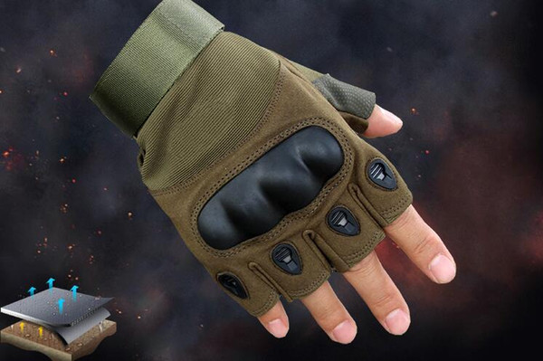New tactical gloves locomotive riding motorcycle high quality half finger gloves army special gloves breathable wear