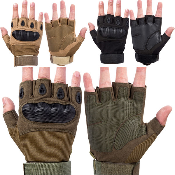Tactical Half Finger Sports Gloves Non-Slip Wear-Resistant Cut-Proof Gloves Motorcycle Riding Gloves Climbing Hiking Camping M351Z