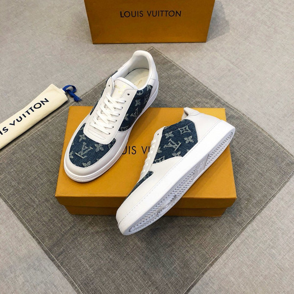 Free Shipping 2020 High Quality Fashion Imported Leather Mesh Weave Men's Sports Casual Shoes Trend Round Head Lace Up Wild Style6#