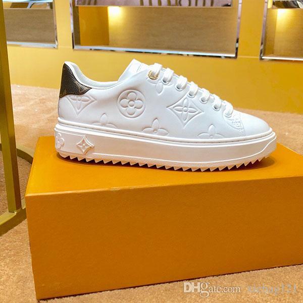 Newplus women running shoes Classic fashion Luxury tennis shoes running sneakers Embossing leather casual outdoor shoes With box